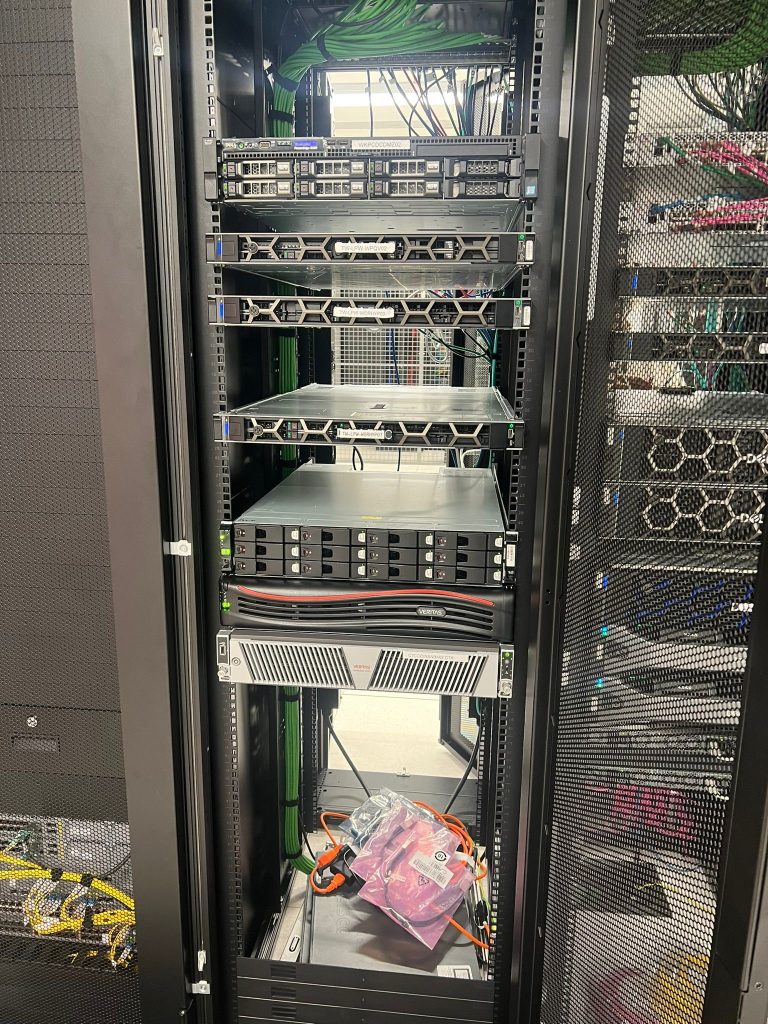 Data Centre Relocation Services 3 a computer server with many wires and cables